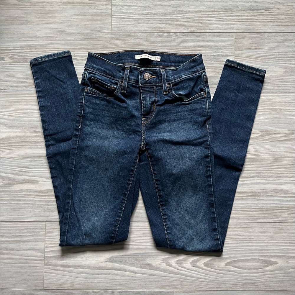 Indigo Skinny Jeans with Stretch